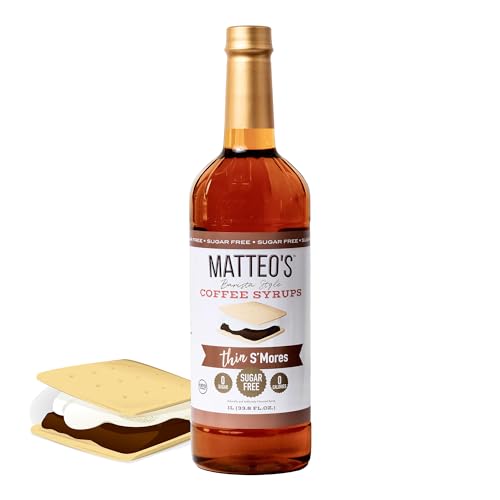 Matteo's Keto-Friendly Barista Style Coffee Syrup, Thin S'more
