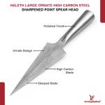 Hand Forged Viking Spangenhelm Throwing Spear Head