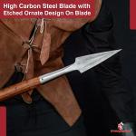 Hand Forged Viking Spangenhelm Throwing Spear Head