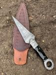 Viking Kunai Throwing Knife - Damascus Steel Dagger