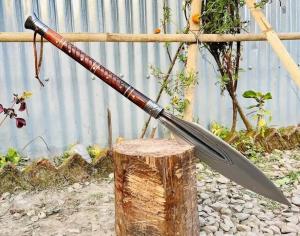 Viking-Style Hand Forged Throwing Knife and Machete