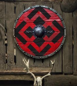 Vintage 30" Wooden Viking Round Shield
