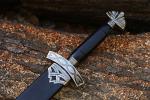 Damascus Viking Black Sword with Scabbard