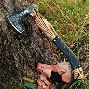 Custom High Carbon Steel Viking Axe 17.5 Inch