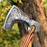 Custom High Carbon Steel Viking Axe 17.5 Inch