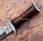 Custom Hand-Forged Damascus Steel Viking Longsword