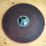 27" Leather Viking Shield for LARP Adventures