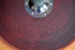 27" Leather Viking Shield for LARP Adventures