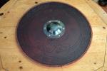 27" Leather Viking Shield for LARP Adventures