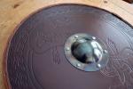 27" Leather Viking Shield for LARP Adventures