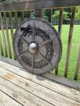 30" Unique Vintage Viking Round Wooden Shield