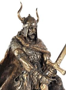 Freyr Viking God Bronze Finish Statue, 10.5 Inches