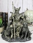 Odin The Allfather Sitting on Throne Statue