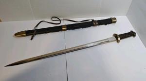 39" Viking Sword with Leather Wrapped Handle