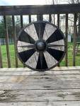 24" Viking Wooden Shield with Heavy Metal Fittings