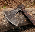 38" Two-Handed Viking Bearded Battle Axe