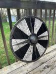 24" Viking Wooden Shield with Heavy Metal Fittings