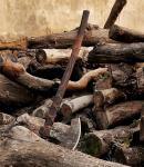 38" Two-Handed Viking Bearded Battle Axe