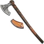 38" Two-Handed Viking Bearded Battle Axe