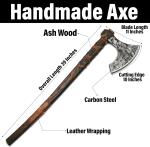 38" Two-Handed Viking Bearded Battle Axe
