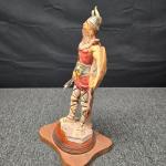 Viking Warrior Figurine with Shield and Axe