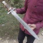 Viking Battle Ready Damascus Steel Short Sword