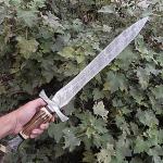 Viking Battle Ready Damascus Steel Short Sword