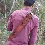 Viking Battle Ready Damascus Steel Short Sword