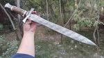 Viking Battle Ready Damascus Steel Short Sword