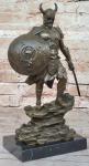 15" Viking Warrior Statue with Sword and Spear