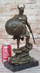 15" Viking Warrior Statue with Sword and Spear