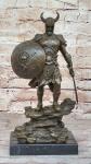 15" Viking Warrior Statue with Sword and Spear