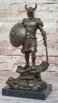15" Viking Warrior Statue with Sword and Spear