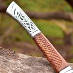 Viking Axe with Engraved Wooden Handle Gift