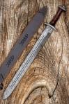 Viking Handmade Damascus Short Sword with Sheath