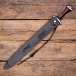 Viking Handmade Damascus Short Sword with Sheath