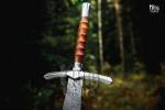 Damascus Steel Viking Sword - Hand-Forged, Sharp