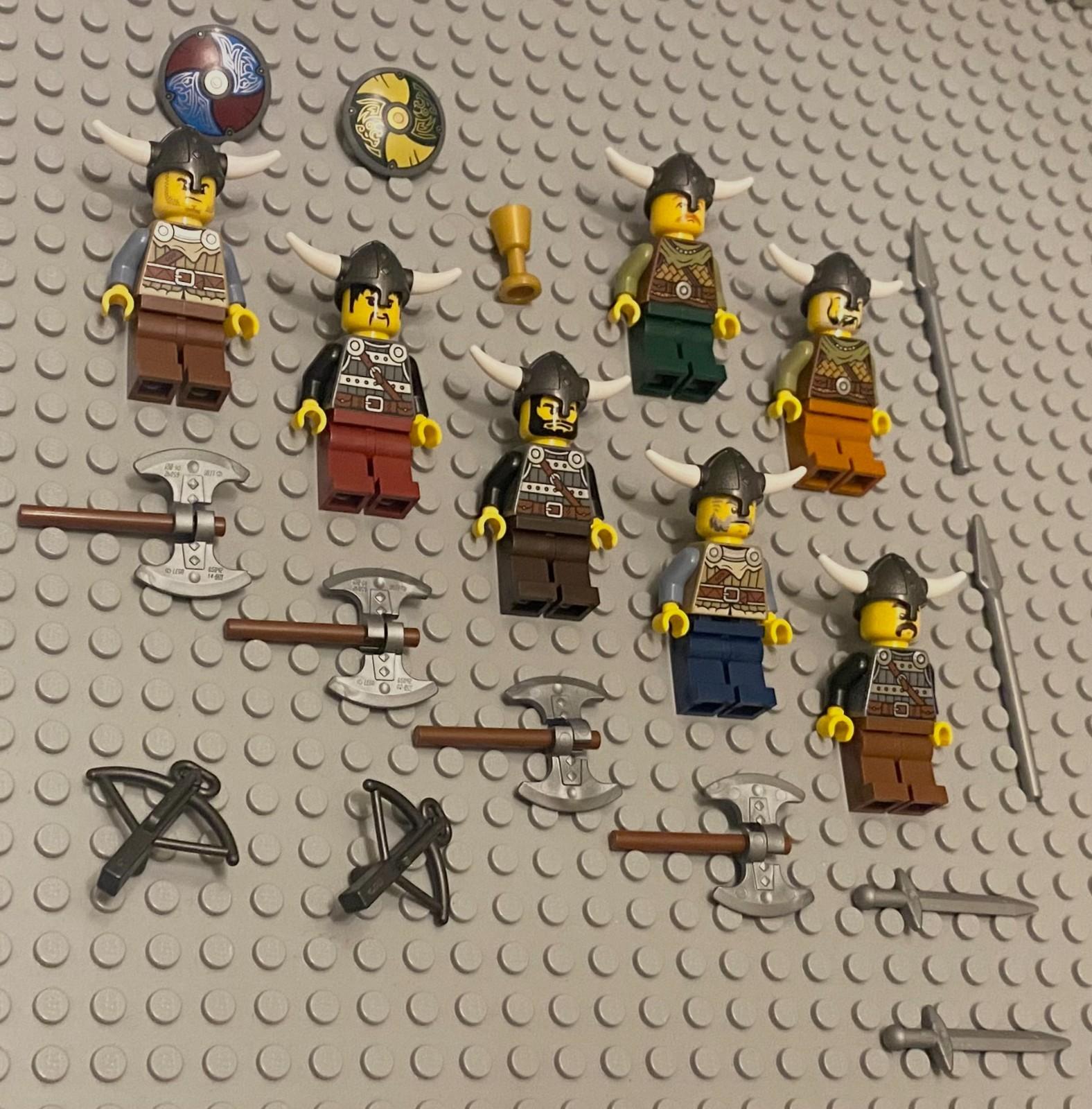 LEGO Viking Minifigure Set: 7 Warriors & Weapons