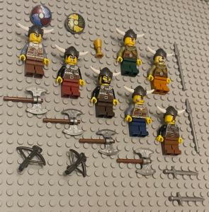 LEGO Viking Minifigure Set: 7 Warriors & Weapons