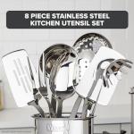 Viking Culinary 8-Piece Stainless Steel Utensil Set