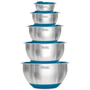Viking Stainless Steel Mixing Bowl Set with Lids