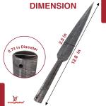 Viking Leaf-Shaped Hand-Forged Damascus Spear Head