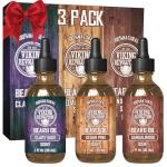 Viking Revolution Beard Oil 3-Pack for Men