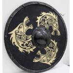 Viking Wooden Shield 30" with Metal Fittings