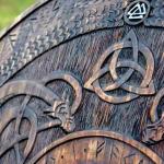 Wooden 24" Viking Shield - Norse Handmade Gift