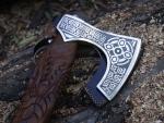 Viking Dragon Axe with Carbon Steel Blade