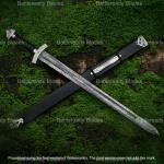 Damascus Steel Viking Sword with Scabbard