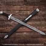 Damascus Steel Viking Sword with Scabbard