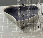 Heart-Shaped Silver Jewelry Box with Blue Lining