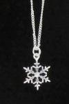 Norwegian Snowflake Silver Necklace and Earrings Set